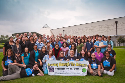 Photo of attendees of Journey Through the Universe teacher workshop, 2011.