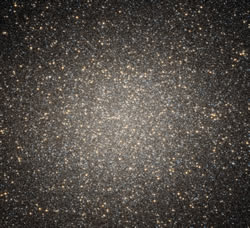 Color composite image of Omega Centauri as imaged by the Hubble Space Telescope in June of 2002.