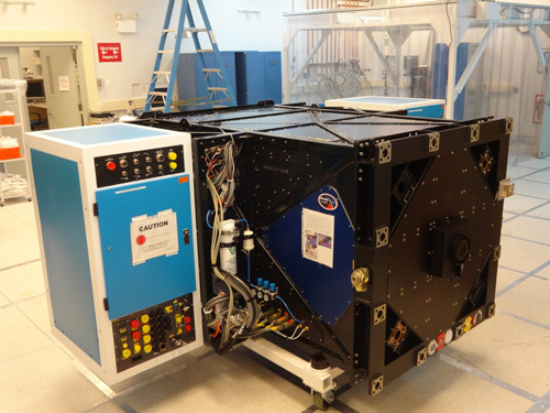 Picture of GPI assembled in the Gemini South instrument lab.