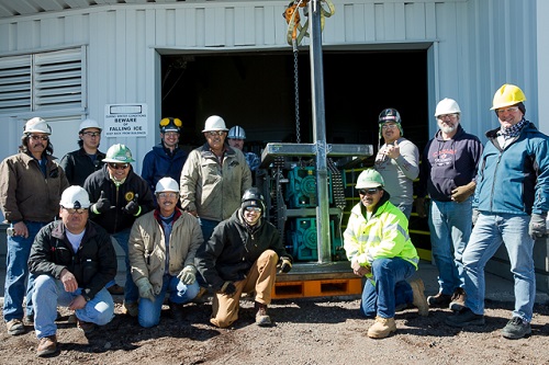 Photo of the drive unit repair team.