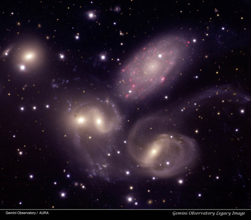 Stephan's Quintet as imaged by the Gemini Observatory