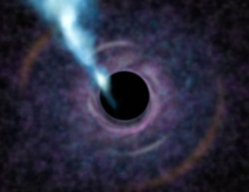 Artist's concept of what a future telescope might see in looking at the black hole at the heart of the galaxy M87.