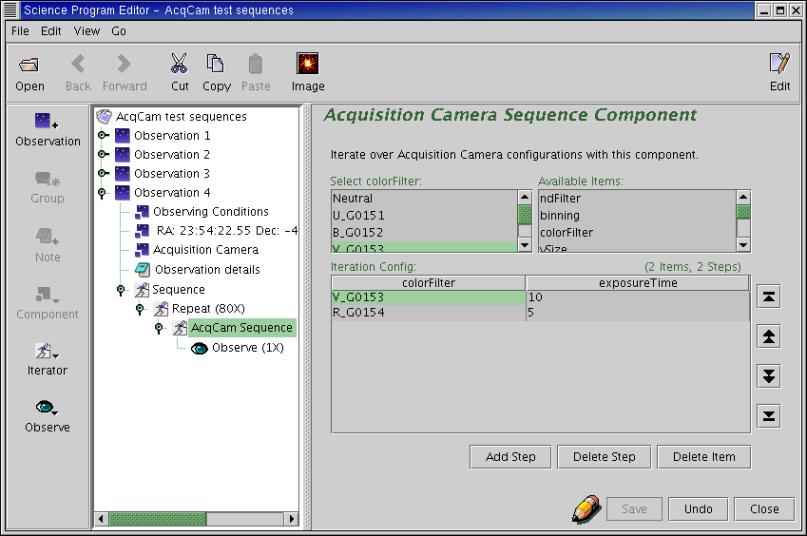 AcqCam iterator example