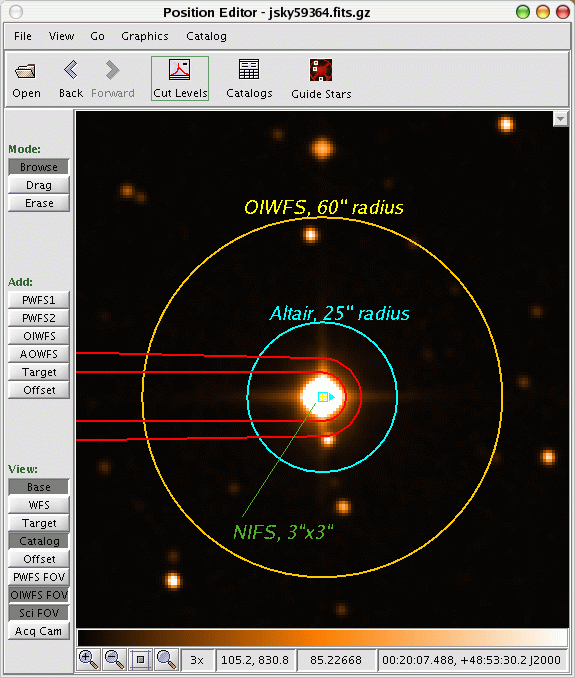 NIFS wavefront sensor fields