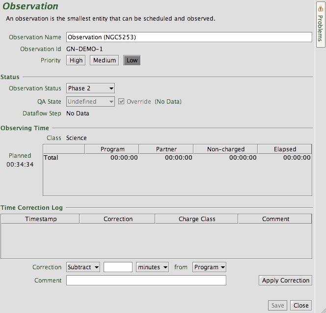 observation component editor